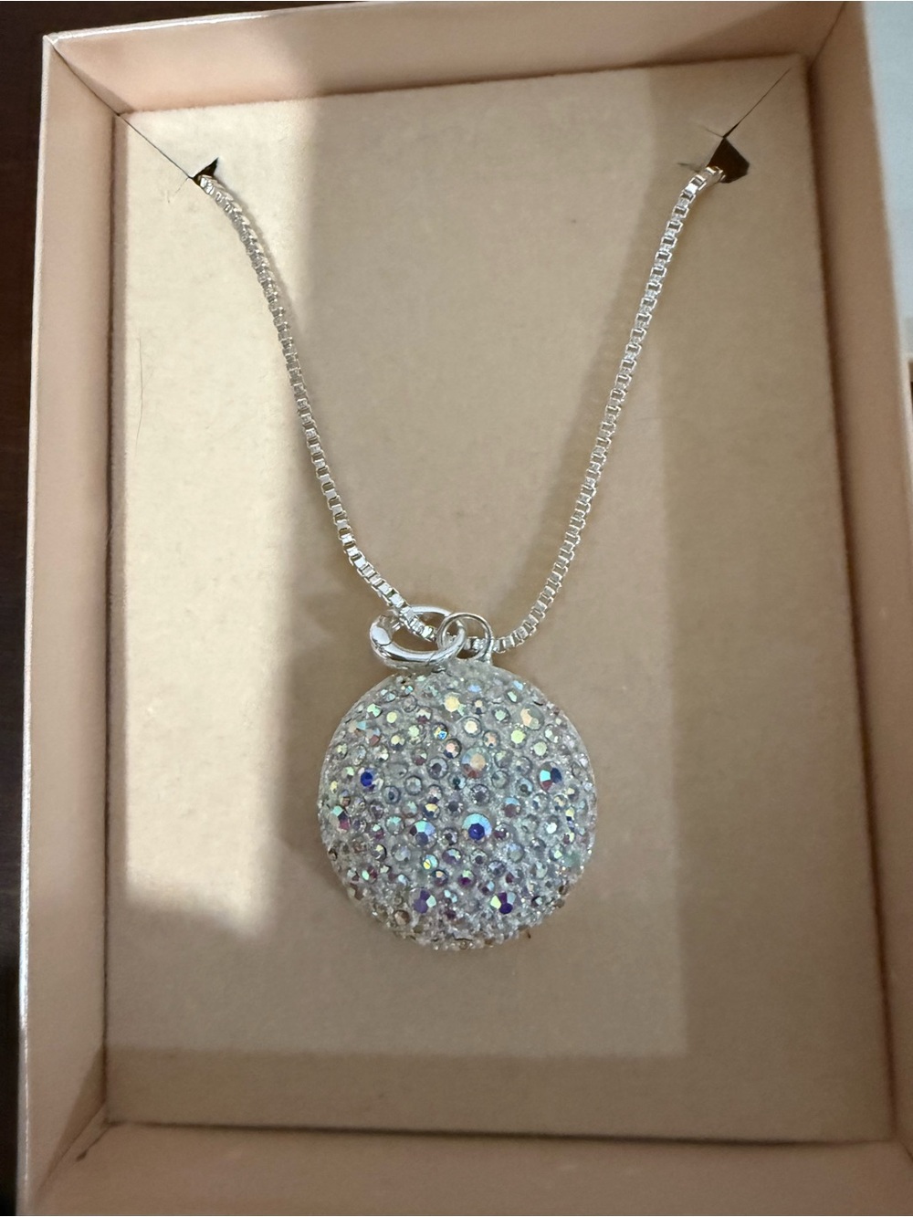 Kirks Folly Luna Ethereal Shimmer Open Ring Charm Necklace
